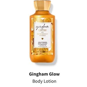 Bath & Body Works Gingham Glow Body Lotion - Gold and White
